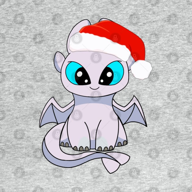 Christmas light fury dragon, how to train your dragon Christmas art, cute baby dragon, httyd by PrimeStore